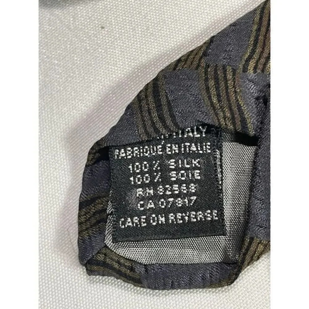 Men's MONDO DI MARCO Silk NECKTIE Tie‎ MADE IN ITALY Gray Striped